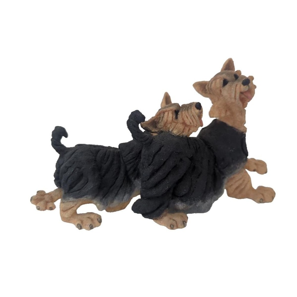 A Breed Apart  Yorkie Pair Junior 8" Figurine  Yorkshire Terriers #70102 Two Duo